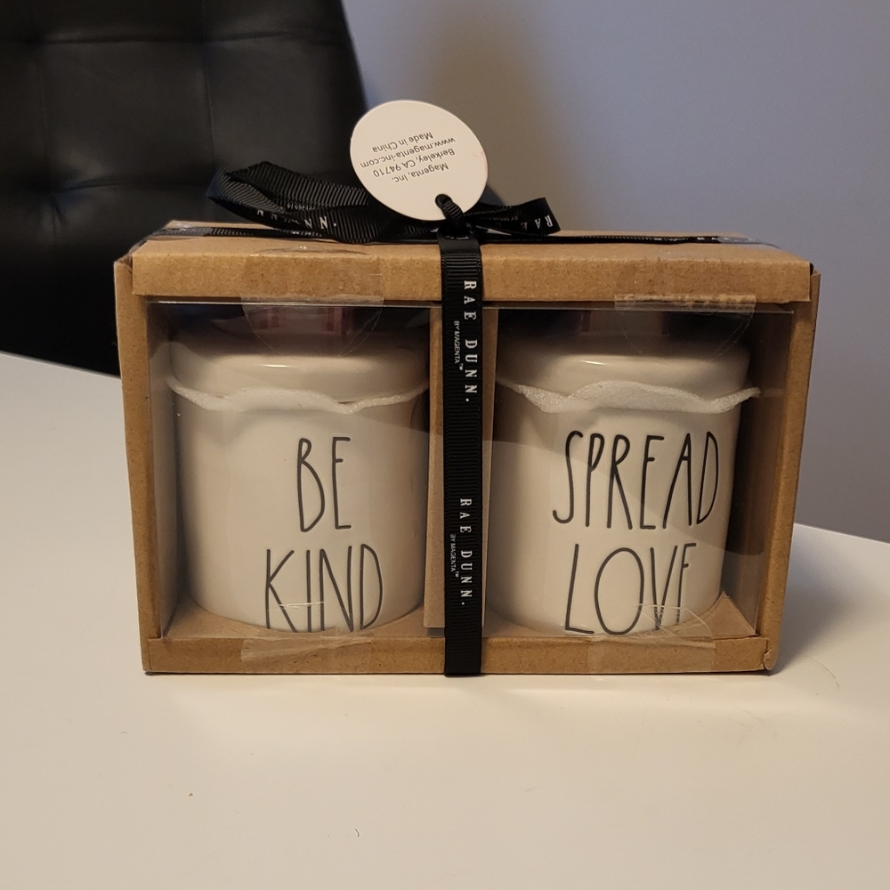 NEW Rae Dunn set of 2 Rainbow canisters